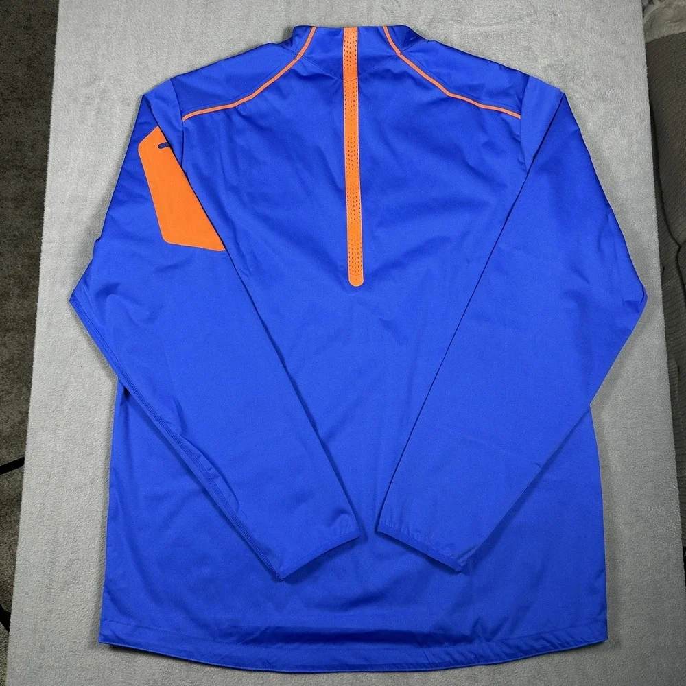 Nike Florida Gators 1/4 Zip Pullover Jacket Blue Orange NCAA Men's L Insulated